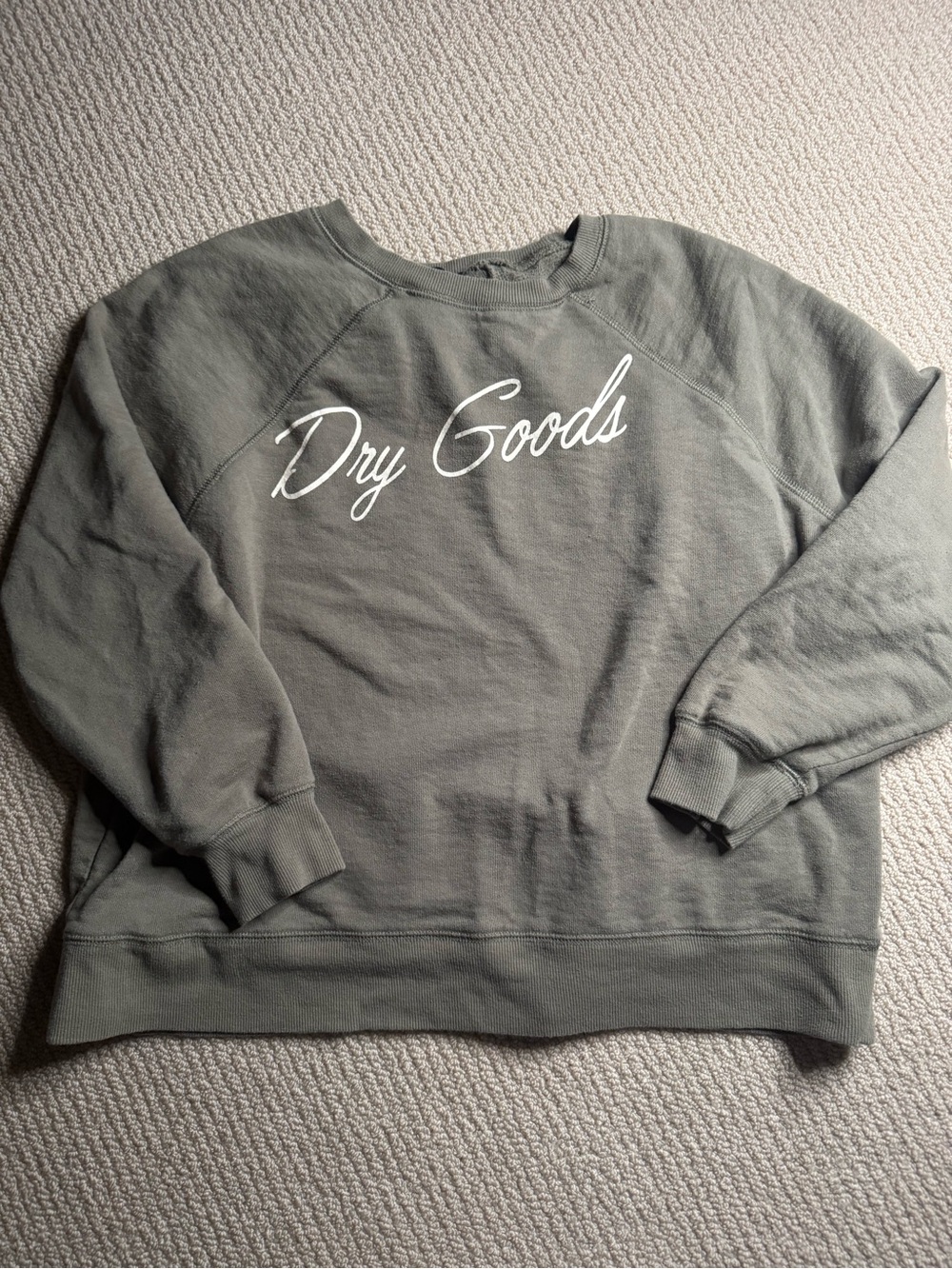 Dry Goods Olive Green Womens Crewneck Sweatshirt xs/s